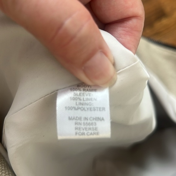 Linen cotton bomber jacket  For Cynthia S - Picture 7 of 16